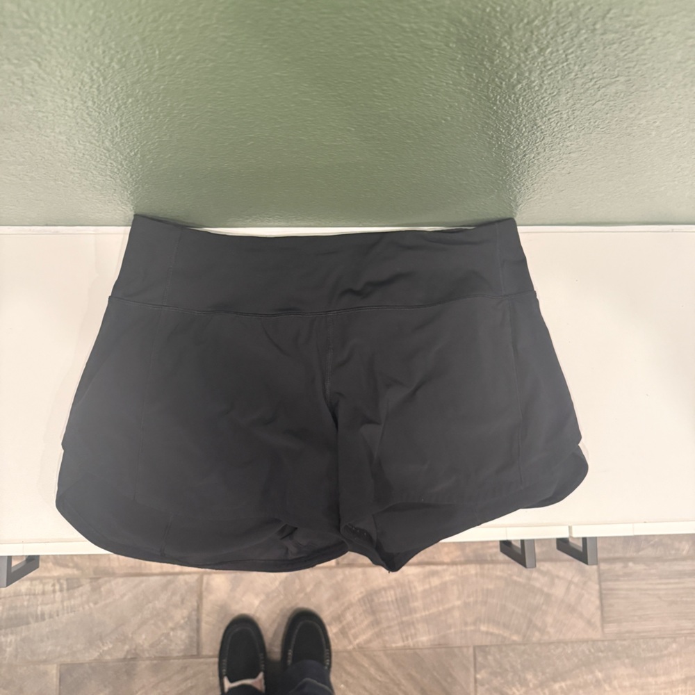 Lululemon Speed Up Short Black Sz 8